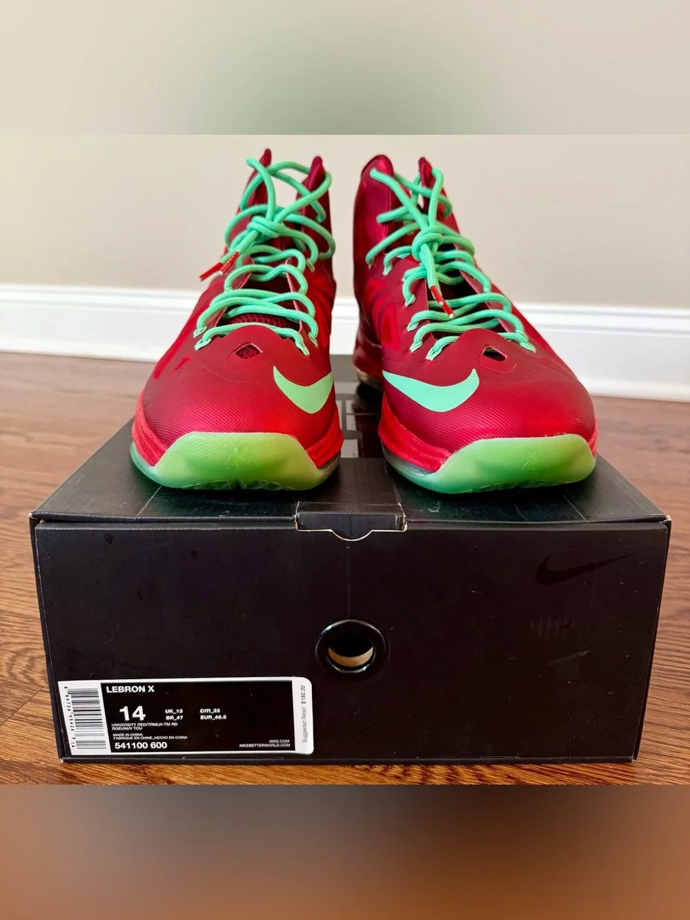 Nike LeBron X Christmas Size 14 New OG Box DS